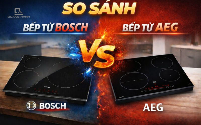 So sánh bếp từ Bosch và bếp từ Eurosun | Nên mua loại nào?