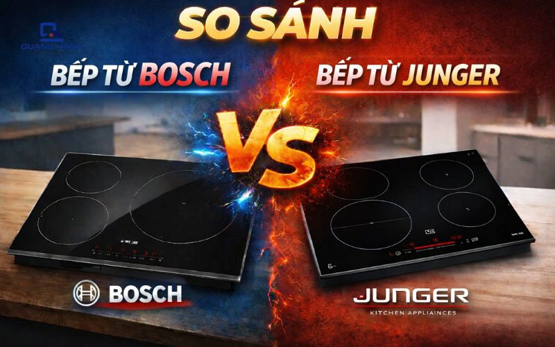 So sánh bếp từ BOSCH và JUNGER | Nên mua loại nào?