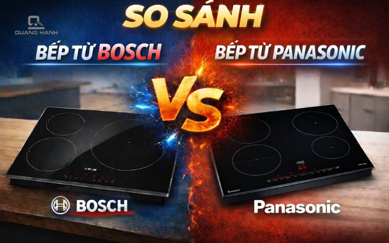 So sánh bếp từ BOSCH và bếp từ PANASONIC | Nên mua loại nào?
