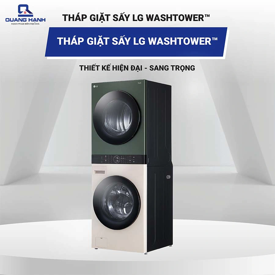 Tháp giặt sấy LG WashTower™ giặt 14kg / sấy 10kg WT1410NHEG QH245568 1