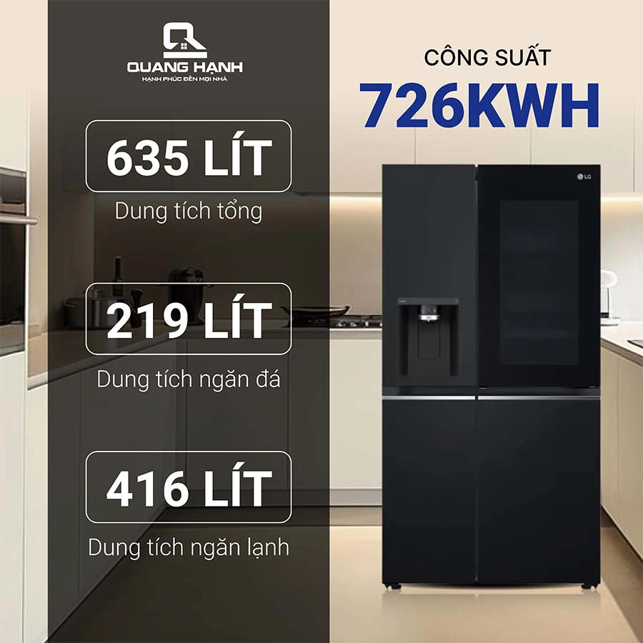 Tủ lạnh LG Inverter 635 lít Side By Side InstaView GR-G257BL QH245981 4