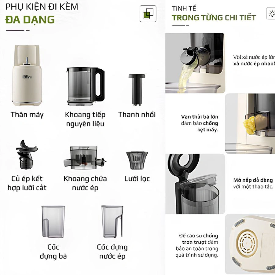 Máy ép chậm Olivo SJ2000 QH243692 2