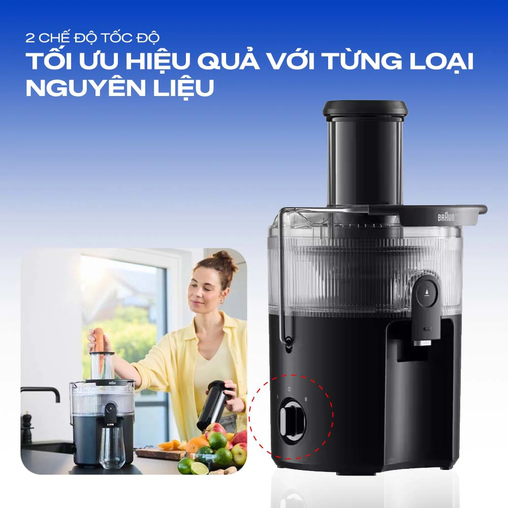 Máy ép trái cây Braun SJ5000 công suất 800W QH247673 7