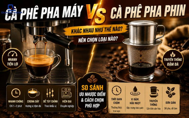 Cà phê pha máy và cà phê pha phin: Đâu là lựa chọn cho bạn?