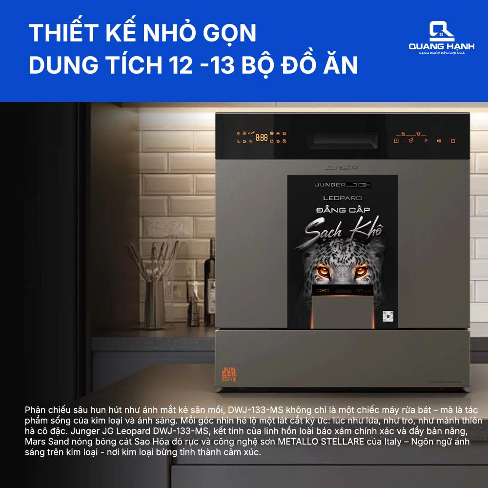 Máy rửa chén 13 bộ Junger JG Leopard DWJ-133-MS QH247844 5