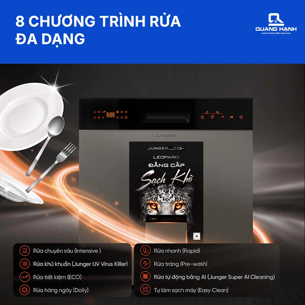 Máy rửa chén 13 bộ Junger JG Leopard DWJ-133-MS QH247844 4