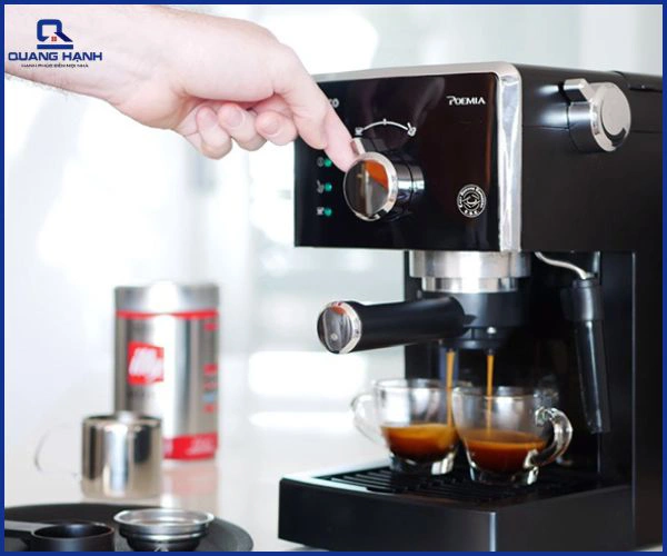 Nước rò ri tại tay cầm pha cà phê