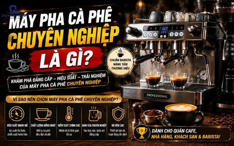 Máy pha cà phê chuyên nghiệp là gì? Top 5 thương hiệu được yêu thích hiện nay