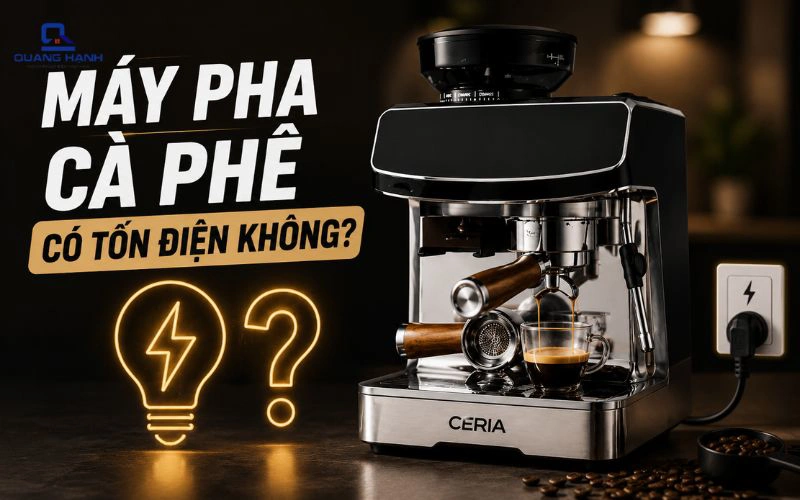 Máy pha cà phê có tốn điện không? Giải đáp chi tiết mức tiêu thụ