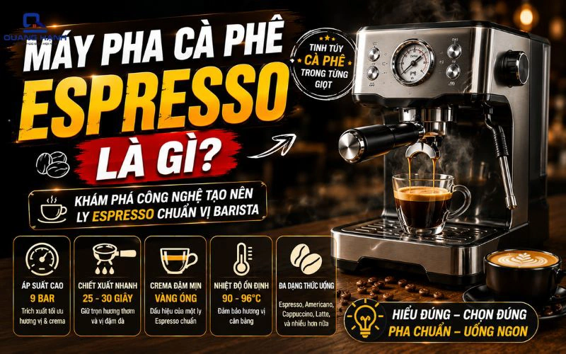 Máy pha cà phê espresso là gì? Có nên mua không?