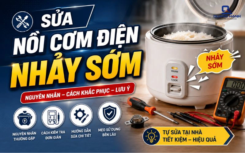 Nguyên nhân và cách khắc phục nồi cơm điện nhảy sởm