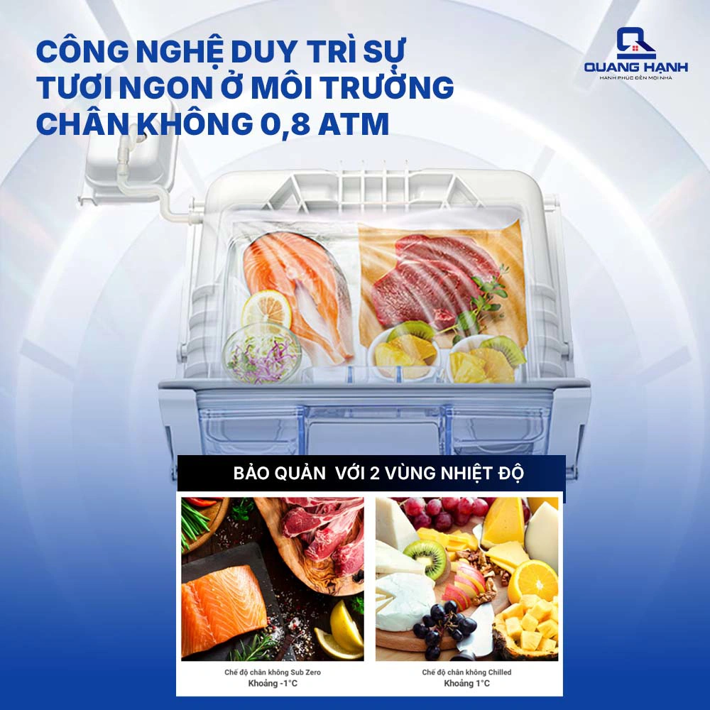 Tủ lạnh Hitachi Inverter 645 lít Multi Door R-WB700PGV4 GBK QH246565 3