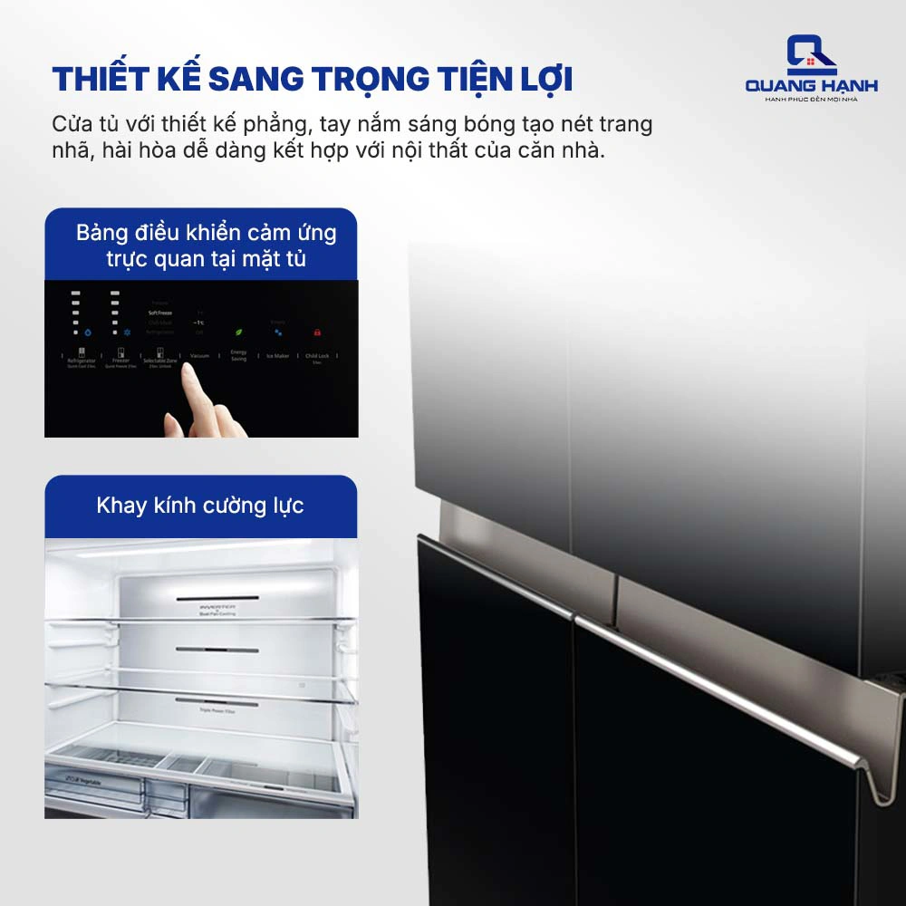 Tủ lạnh Hitachi Inverter 645 lít Multi Door R-WB700PGV4 GBK QH246565 2