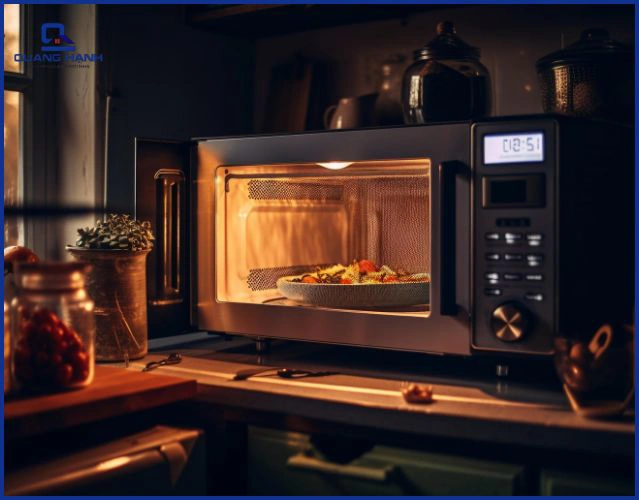 Đèn chiếu sáng bên trong lò vi sóng khi đang hoạt động