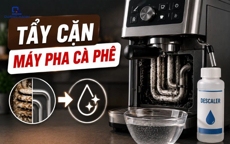 Hướng dẫn chi tiết cách tẩy cặn máy pha cà phê