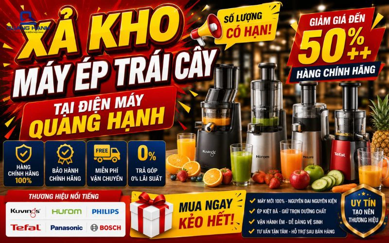 Xả Kho Máy Ép Trái Cây Chính Hãng - Giảm Tới 50%, Số Lượng Có Hạn