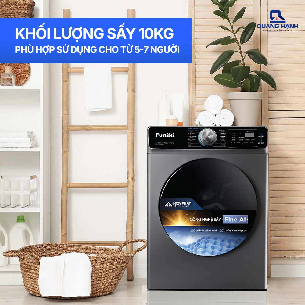 Máy sấy thông hơi Funiki HD V6100AG 10kg QH247599 5