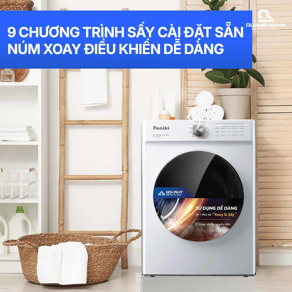 Máy sấy thông hơi Funiki HD V680AW 8kg QH247648 6