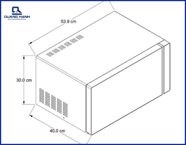Lò vi sóng 30L có kích thước lớn không?