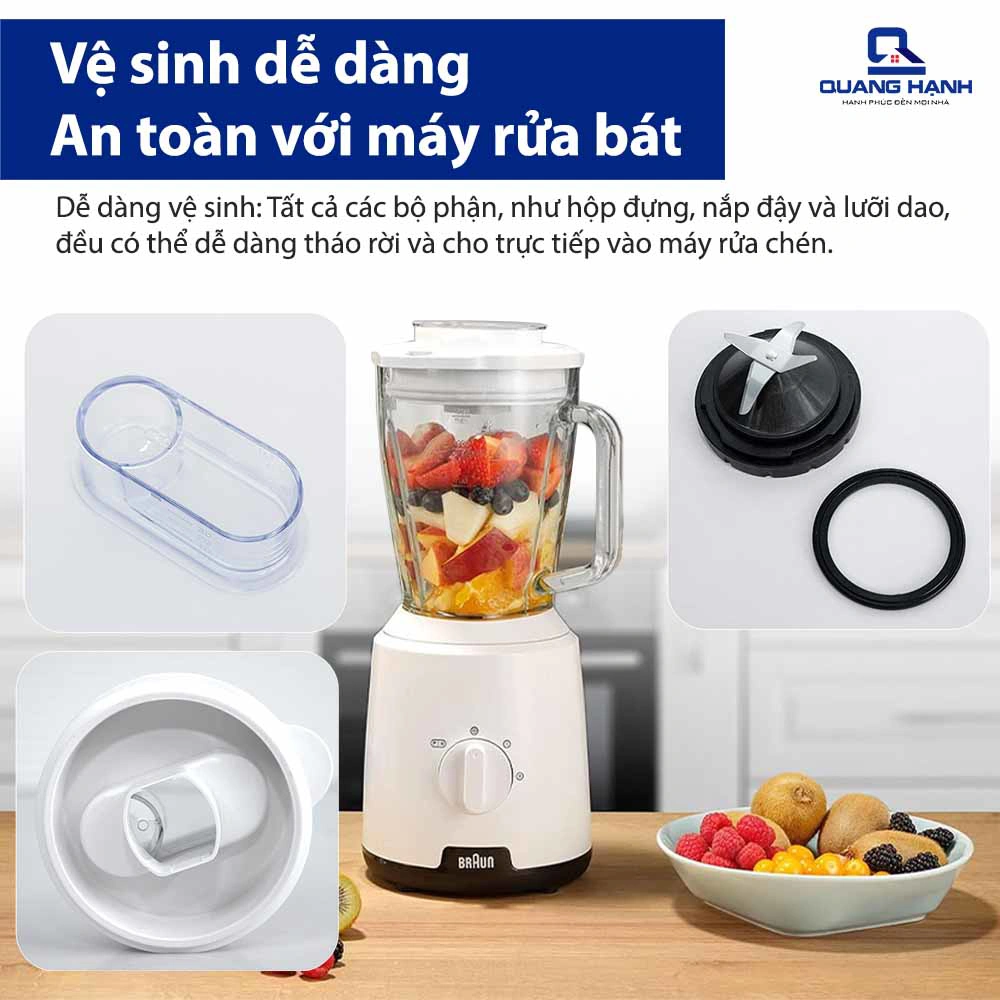 Máy xay sinh tố Braun JB1010WH 600W QH247482 6