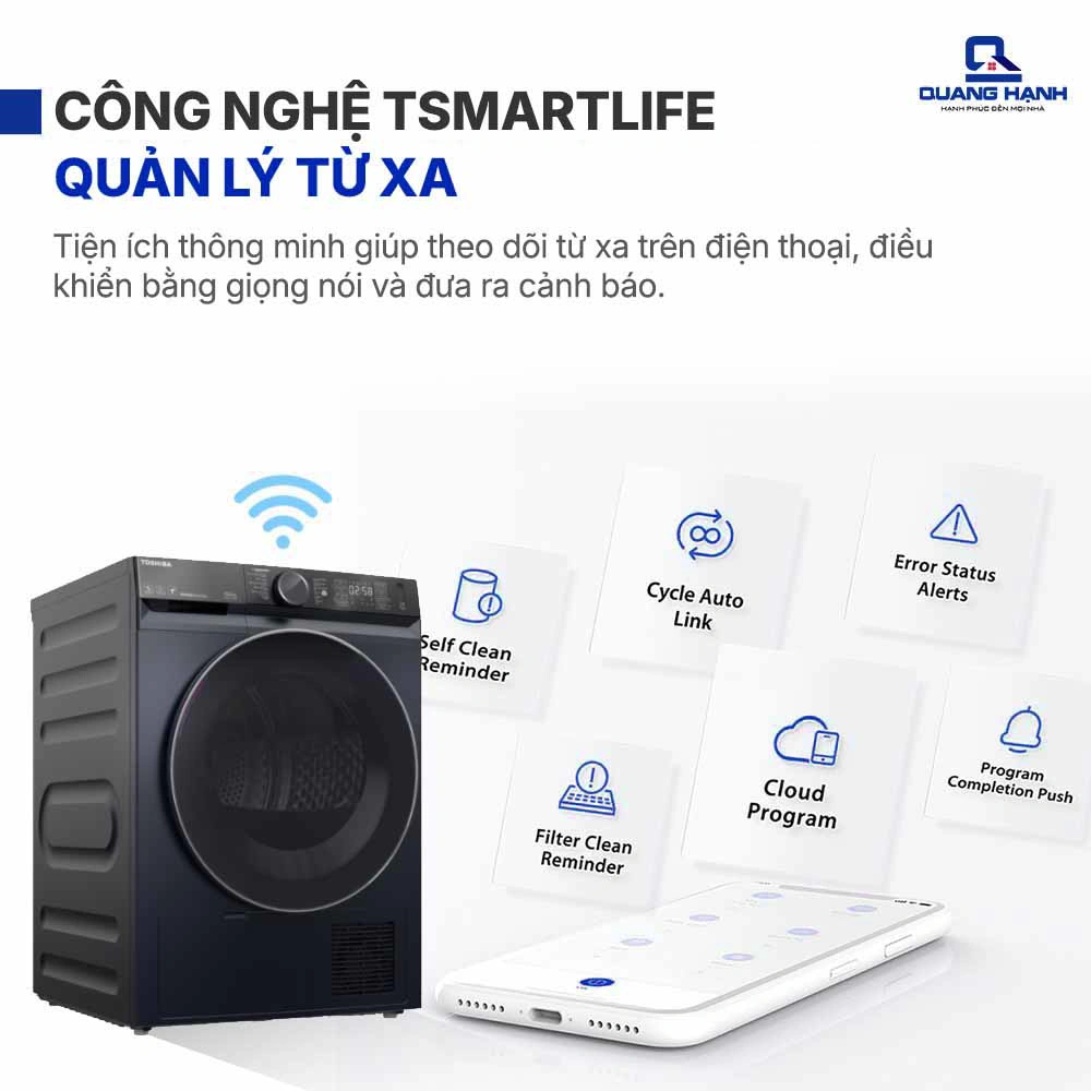 Máy sấy bơm nhiệt Toshiba 8.0 kg TD-T21B90HWV(MG) QH246717 8