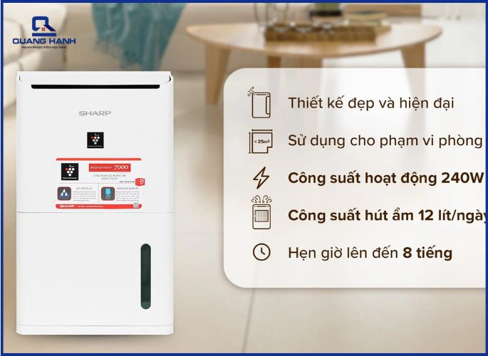 Máy hút ẩm Sharp DW-D12A-W