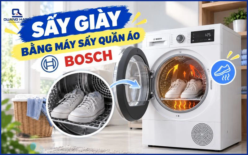Sấy giày bằng máy sấy Bosch được không, đâu là cách sấy an toàn?