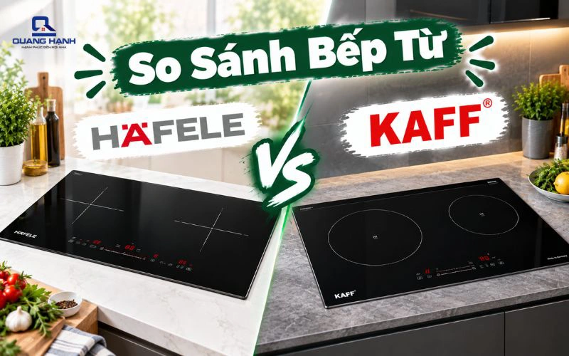 So sánh bếp từ Hafele và Kaff thương hiệu nào tốt, bền hơn?