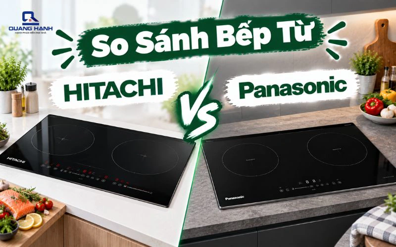 So sánh bếp từ Hitachi và Panasonic thương hiệu nào tốt, bền hơn?