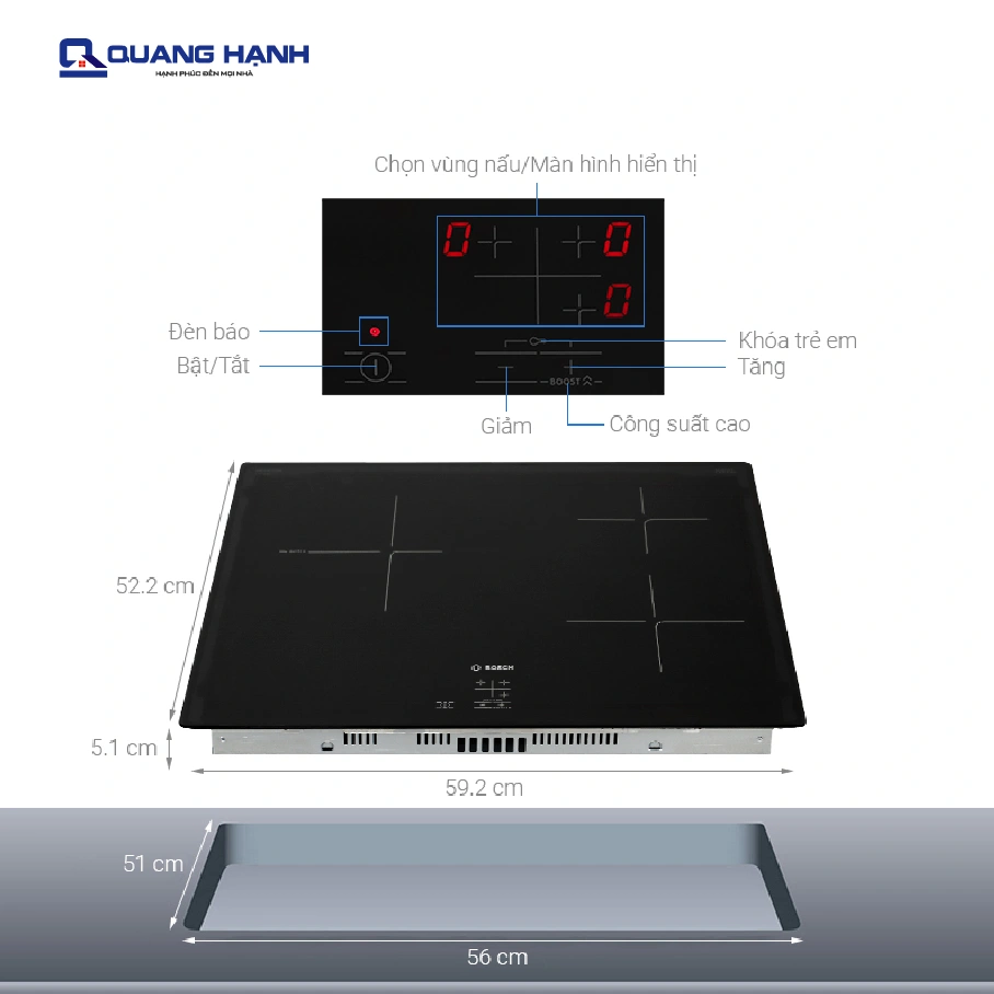 Bếp từ Bosch PUC61KAA5E  QH207928 1
