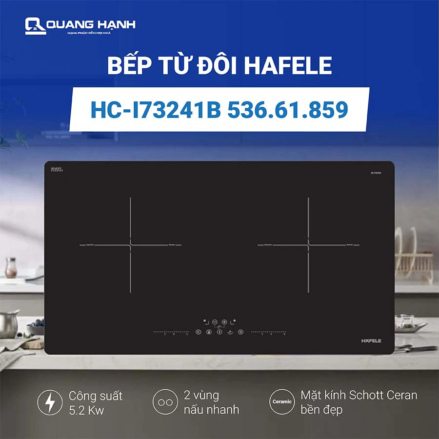 Bếp từ đôi Hafele HC-I73241B 536.61.859 QH246506 2