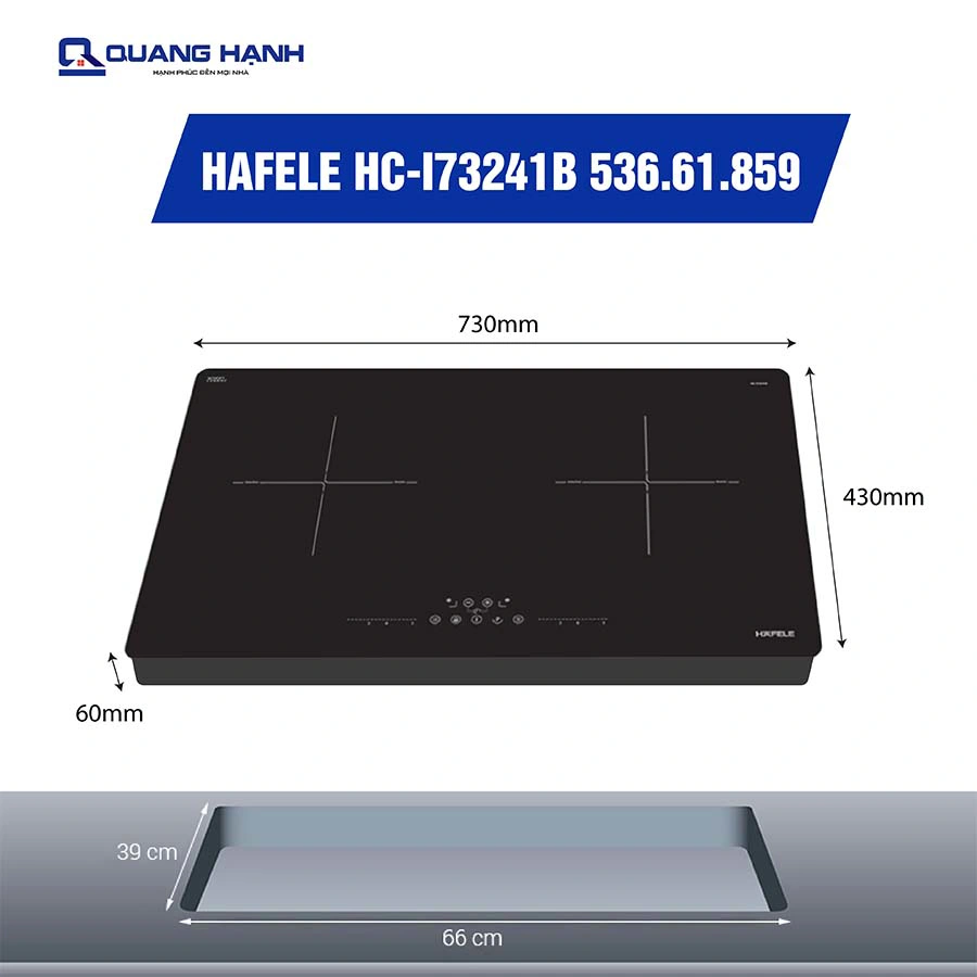 Bếp từ đôi Hafele HC-I73241B 536.61.859 QH246506 1