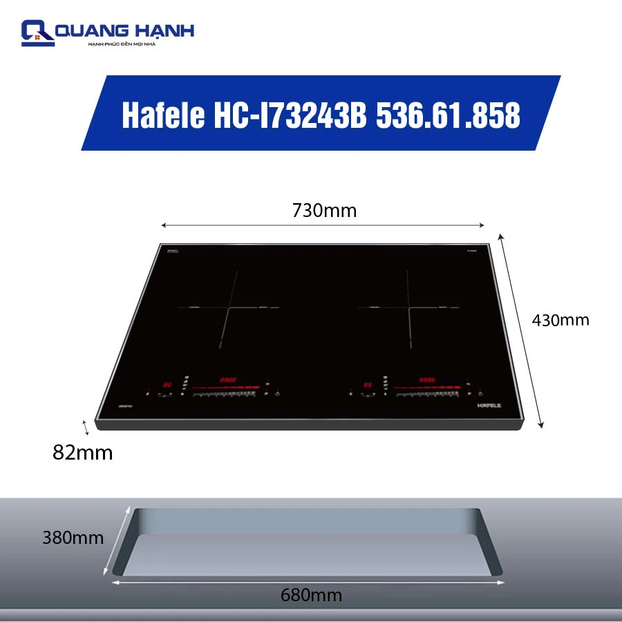 Bếp từ đôi Hafele HC-I73243B 536.61.858 QH246390 1
