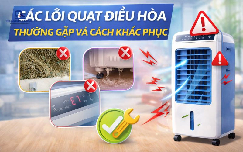 Các lỗi quạt điều hòa thường gặp và cách khắc phục hiệu quả