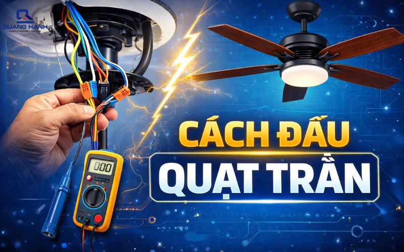 Hướng dẫn cách đấu quạt trần chi tiết, an toàn