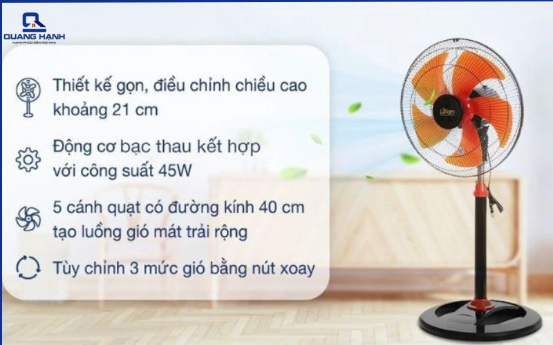 cách sử dụng quạt điện
