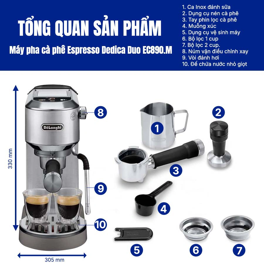 Máy pha cà phê Delonghi EC890.M QH246294 1