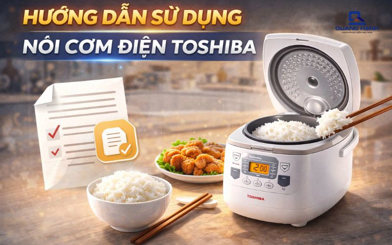 Hướng dẫn sử dụng nồi cơm điện Toshiba đơn giản, hiệu quả