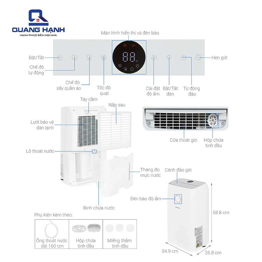 Máy hút ẩm Philips DE3306/11 QH246832 1