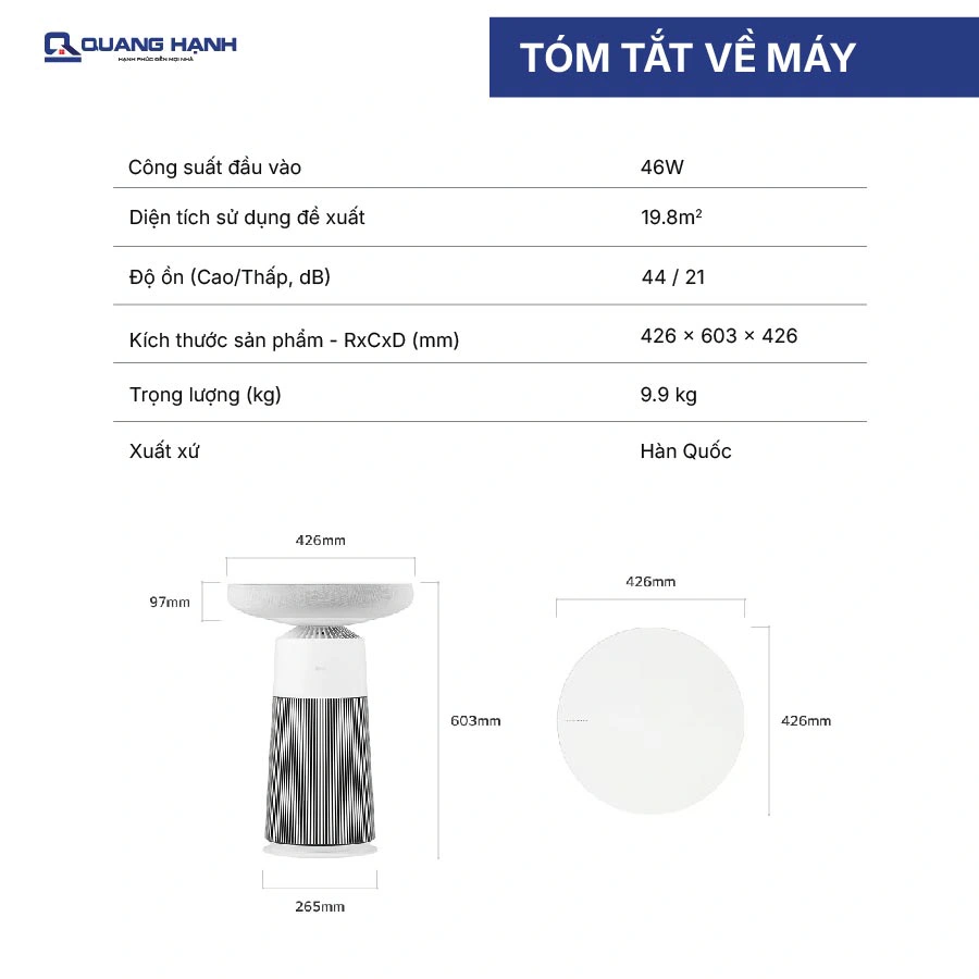 Máy lọc không khí kết hợp Loa LG PuriCare Aero Speaker AS20GSHU0 QH246972 2