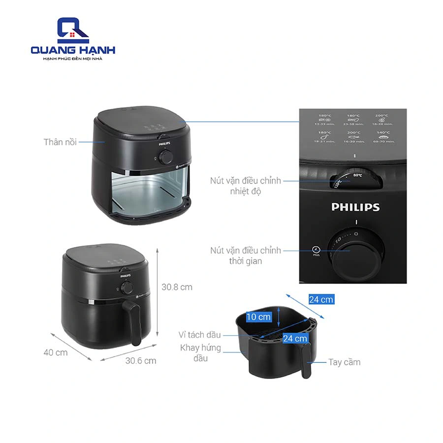 Nồi chiên không dầu Philips 6.2 lít NA130/00 QH243671 1
