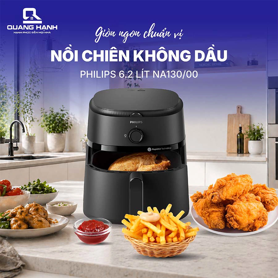 Nồi chiên không dầu Philips 6.2 lít NA130/00 QH243671 2