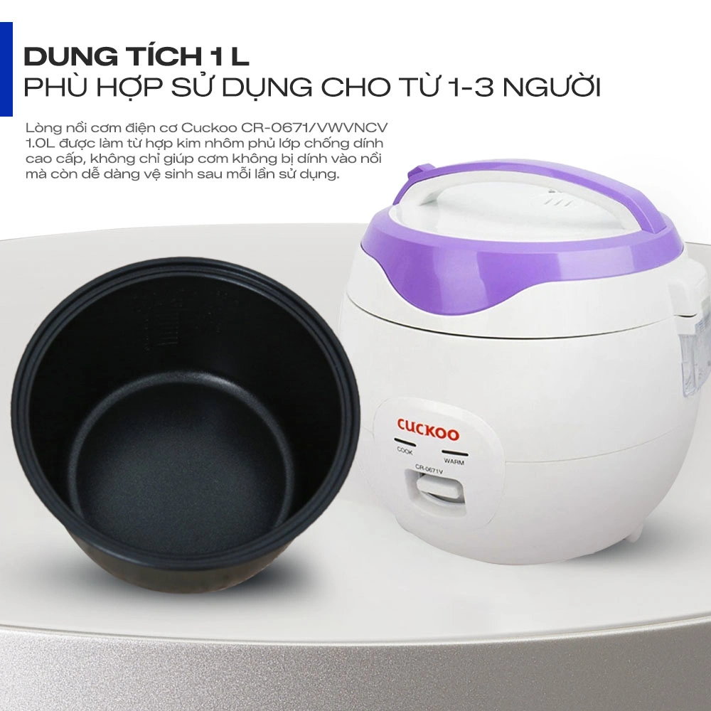 Nồi cơm điện cơ Cuckoo 1.08L CR-0671/VWVNCV QH4702 3