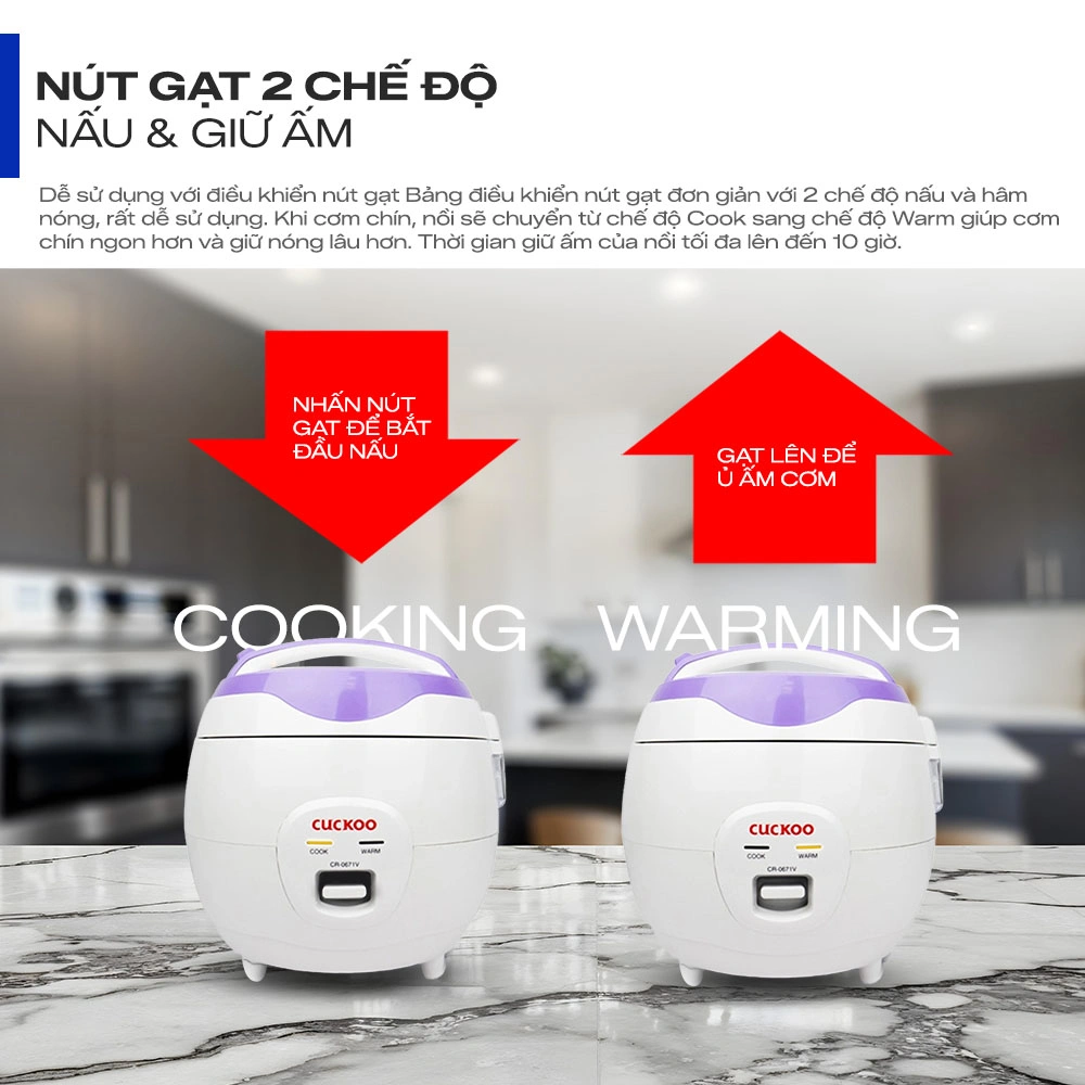 Nồi cơm điện cơ Cuckoo 1.08L CR-0671/VWVNCV QH4702 5