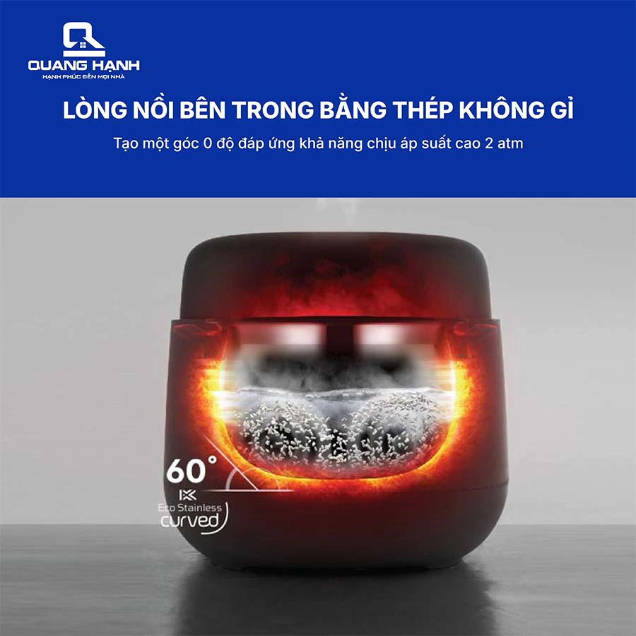 Nồi cơm điện áp suất cao tần Cuckoo CRP-NHTR1010FGW 1.8 lít QH247570 4