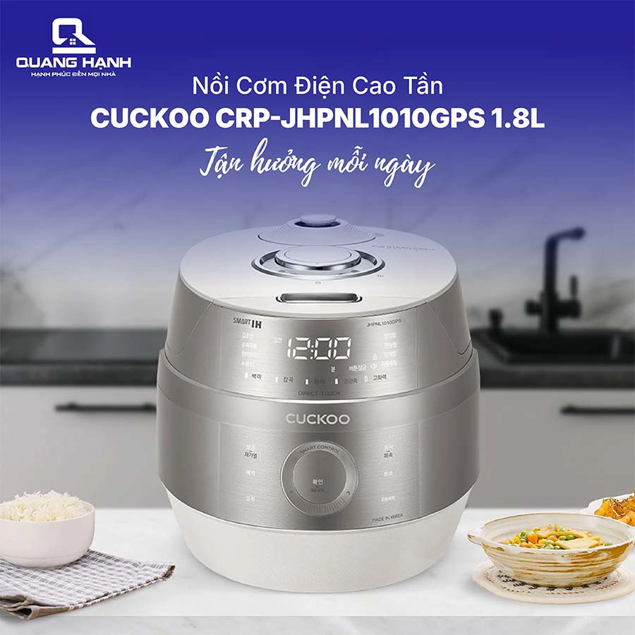 Nồi cơm điện tử áp suất cao tần Cuckoo CRP-JHPNL1010GPS 1.8 Lít QH247422 1