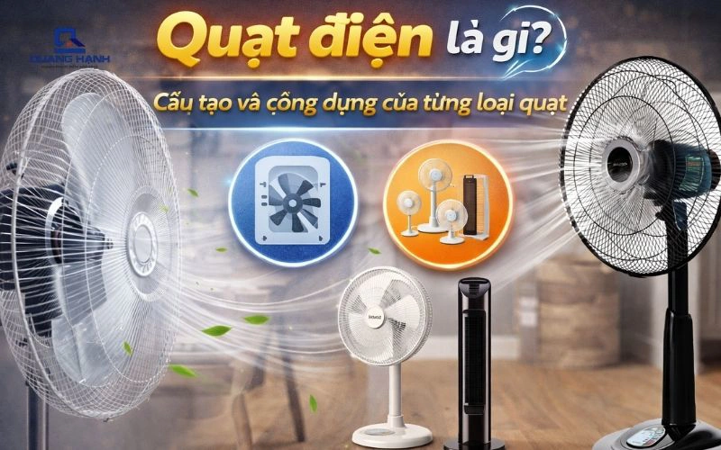 Quạt điện là gì? Cấu tạo và tiện ích của từng loại quạt