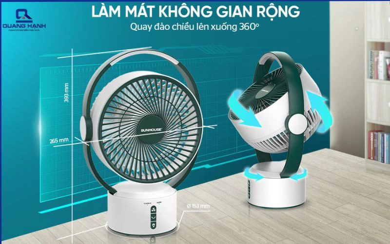 quạt sạc điện loại nào tốt