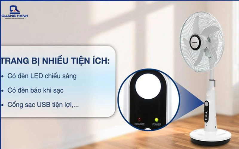 quạt sạc điện loại nào tốt