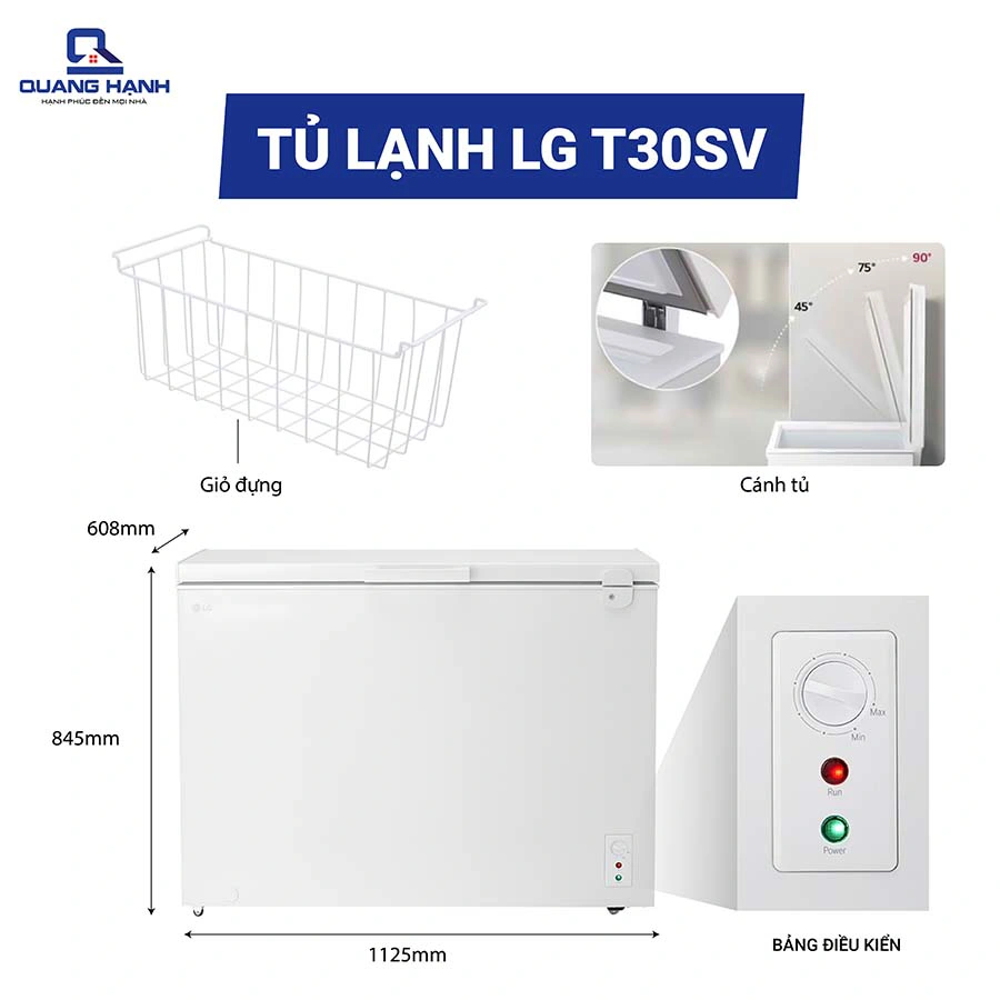 Tủ đông LG Inverter 291 lít C30WH QH246969 2